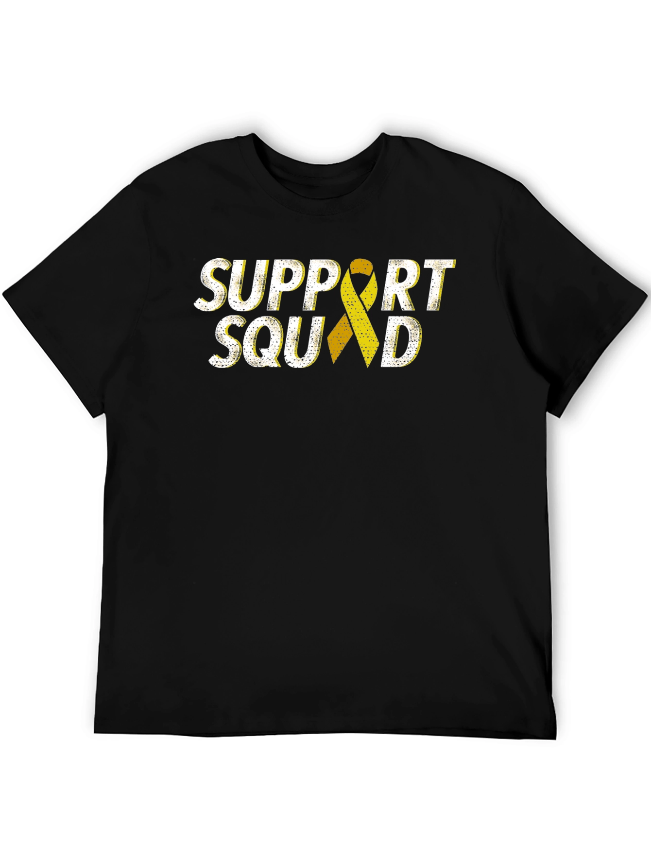 Support Squad T-Shirt: Cancer Awareness Yellow Ribbon