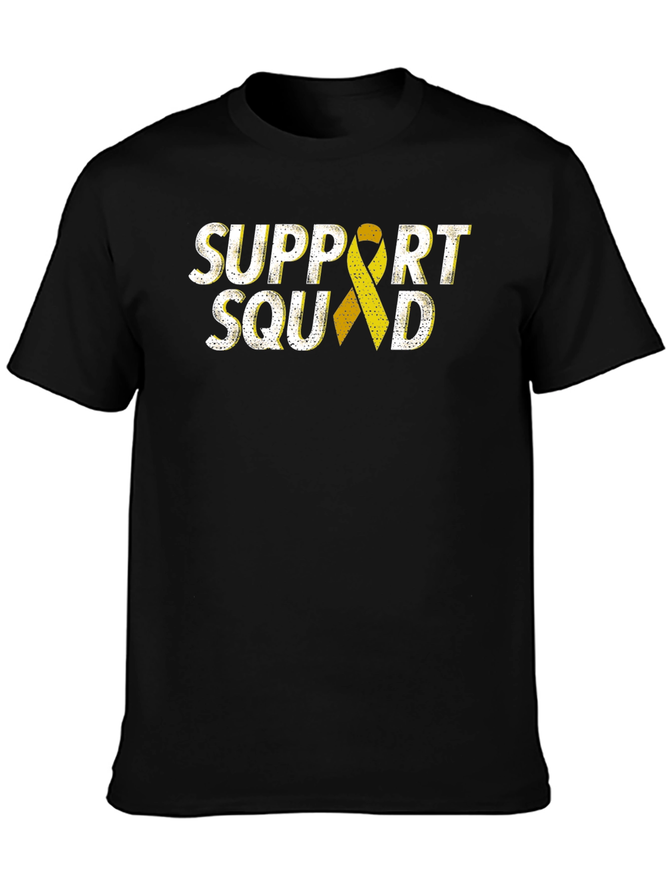 Support Squad T-Shirt: Cancer Awareness Yellow Ribbon