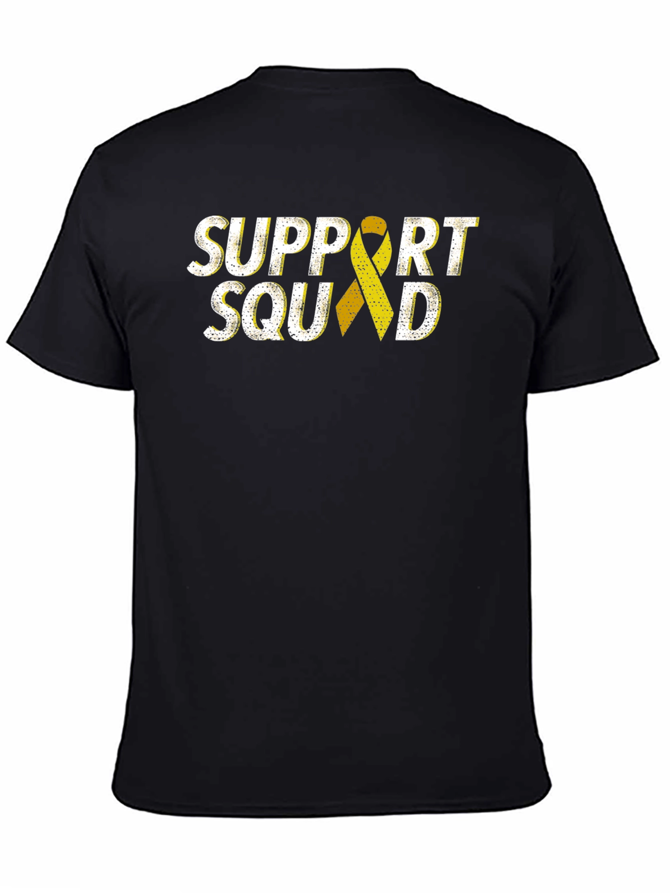 Support Squad T-Shirt: Cancer Awareness Yellow Ribbon