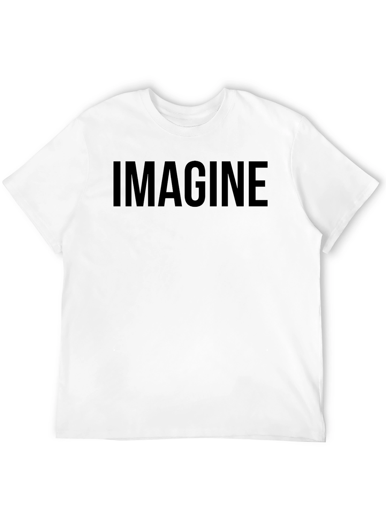 Imagine Black Graphic T-Shirt Casual Wear