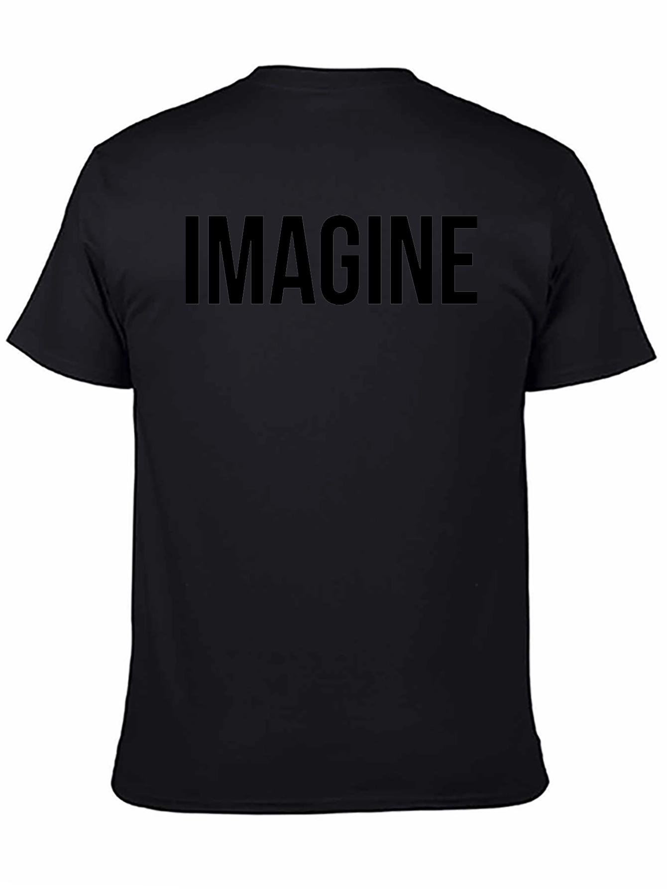 Imagine Black Graphic T-Shirt Casual Wear