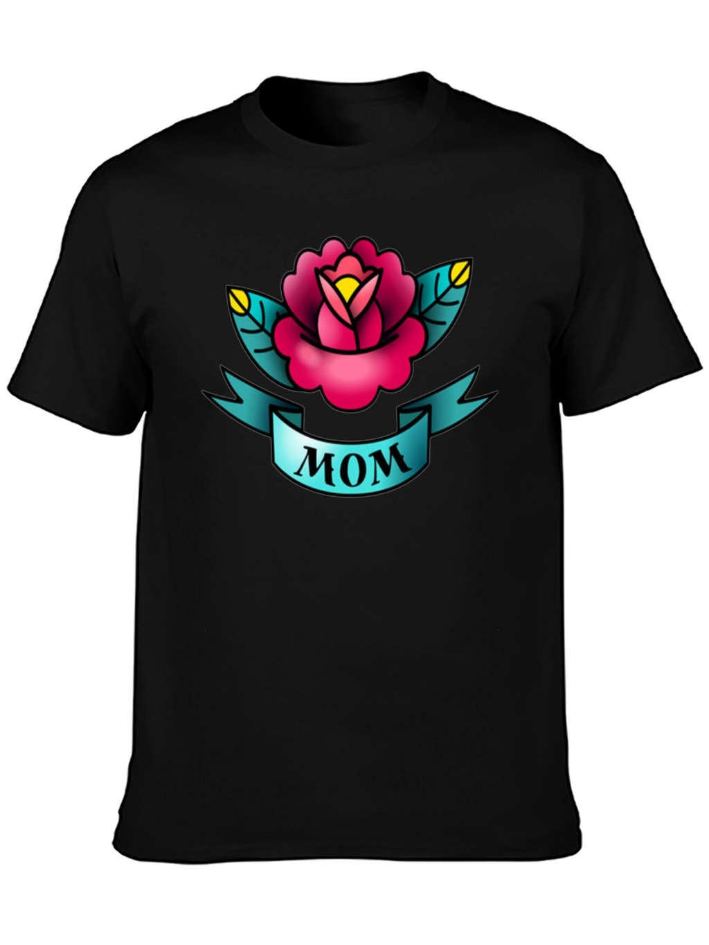 Mom Tattoo Style Rose Graphic Tee