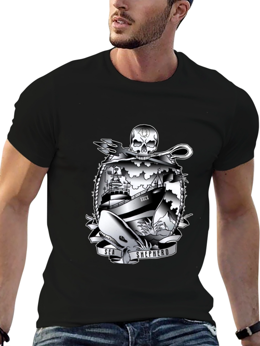 Sea Shepherd Graphic T-Shirt - Black