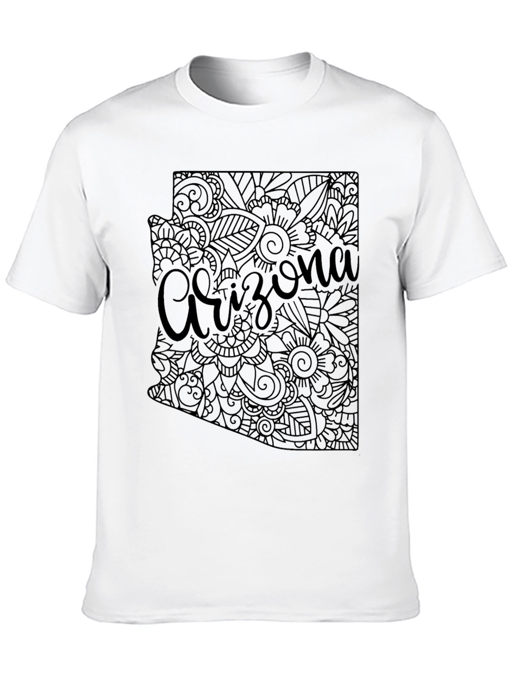Arizona State Floral Map T-Shirt