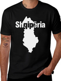 Albania Map T-Shirt - Black Shqipëria Pride