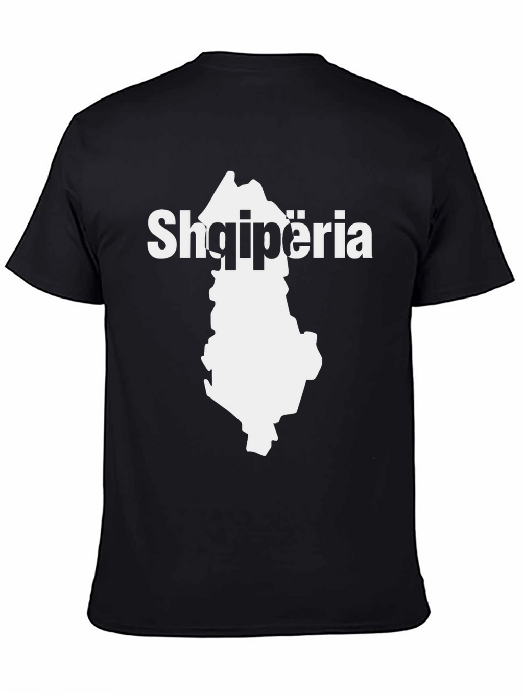 Albania Map T-Shirt - Black Shqipëria Pride