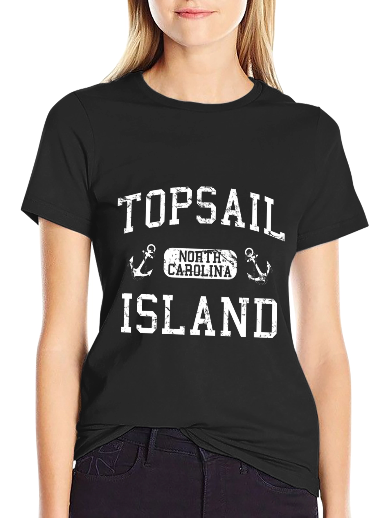 Topsail Island North Carolina Black T-Shirt