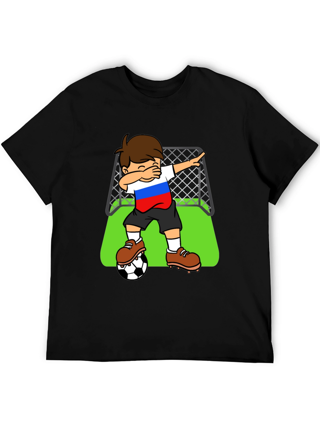 Boy Dab Soccer Russia Flag T-Shirt