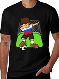 Boy Dab Soccer Russia Flag T-Shirt