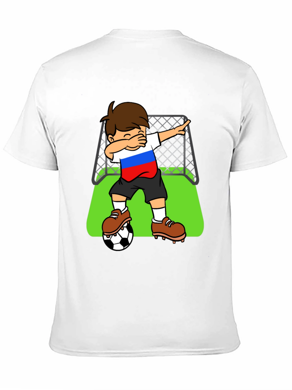 Boy Dab Soccer Russia Flag T-Shirt