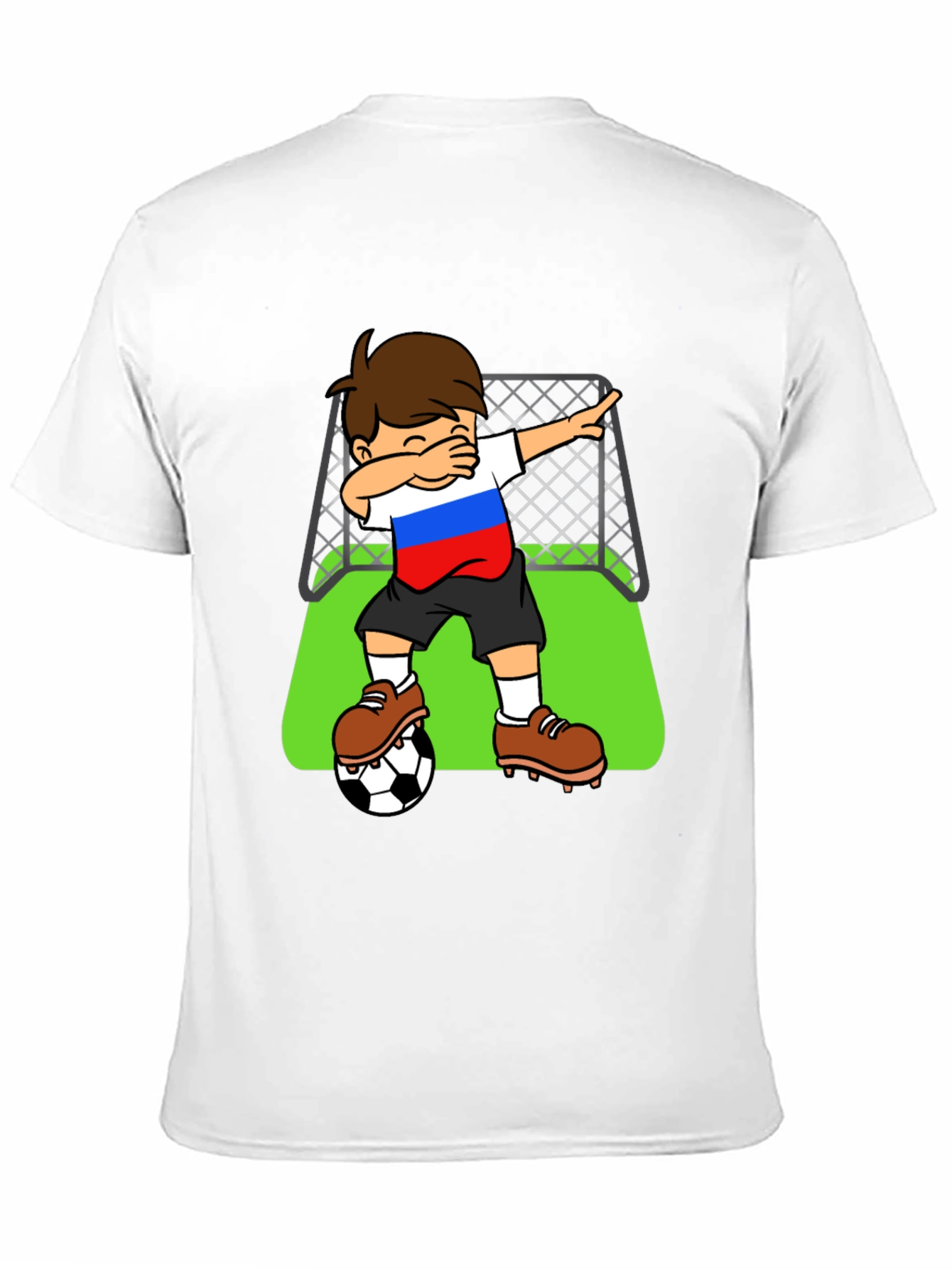 Boy Dab Soccer Russia Flag T-Shirt