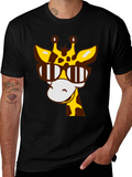 Cool Giraffe Graphic Tee - Black