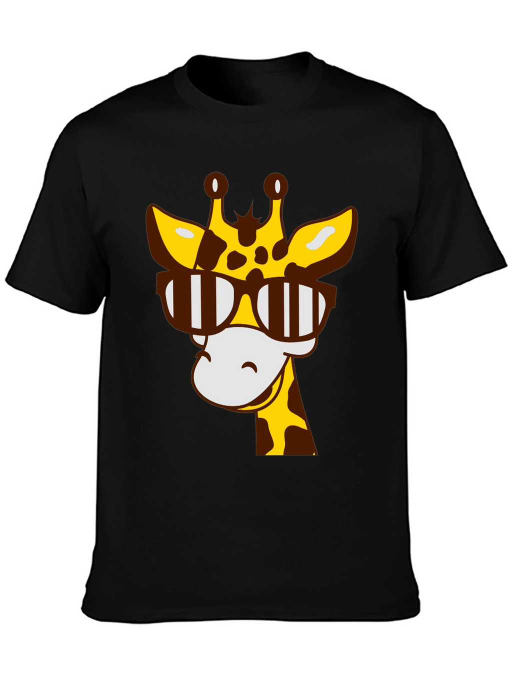 Cool Giraffe Graphic Tee - Black