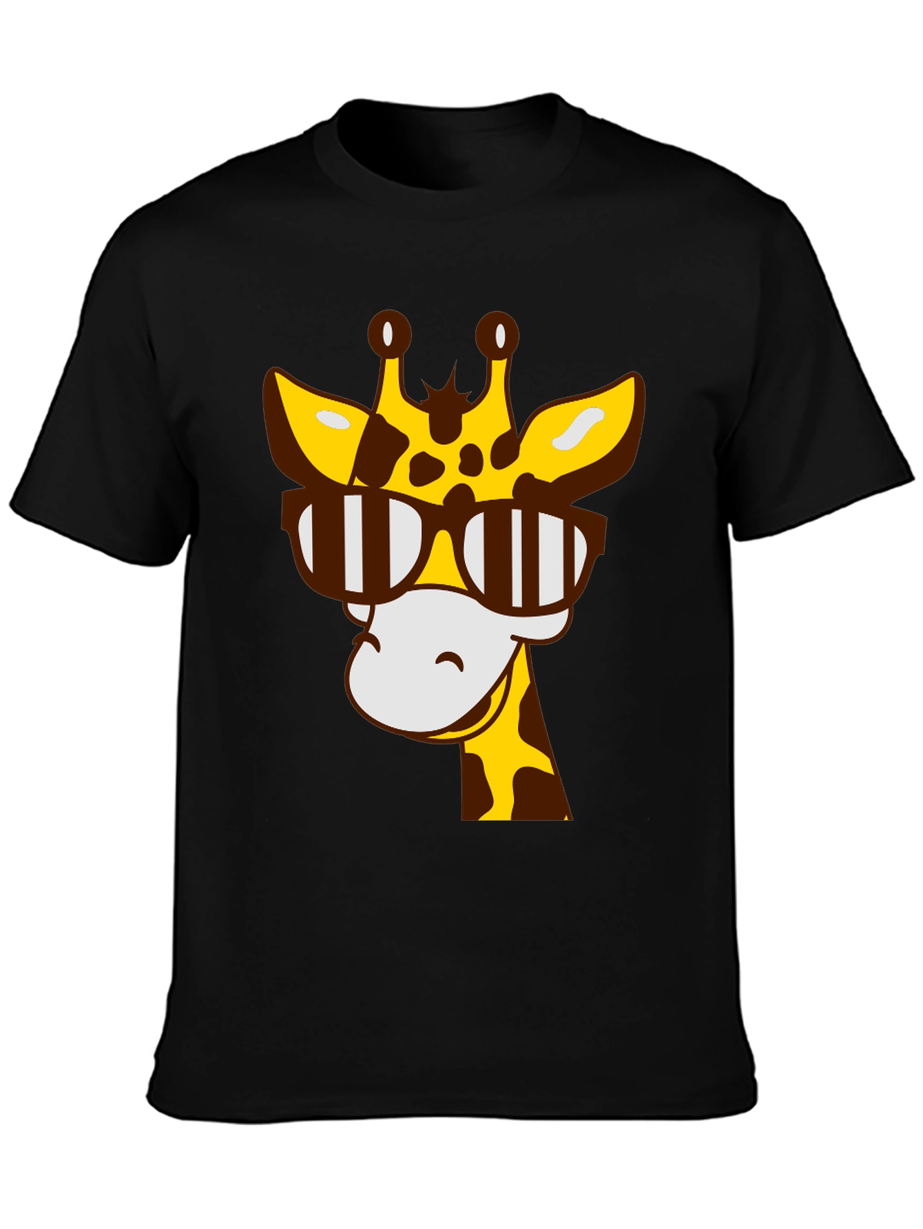 Cool Giraffe Graphic Tee - Black