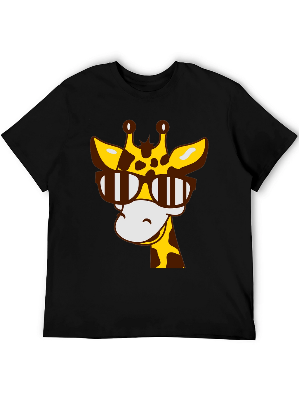 Cool Giraffe Graphic Tee - Black