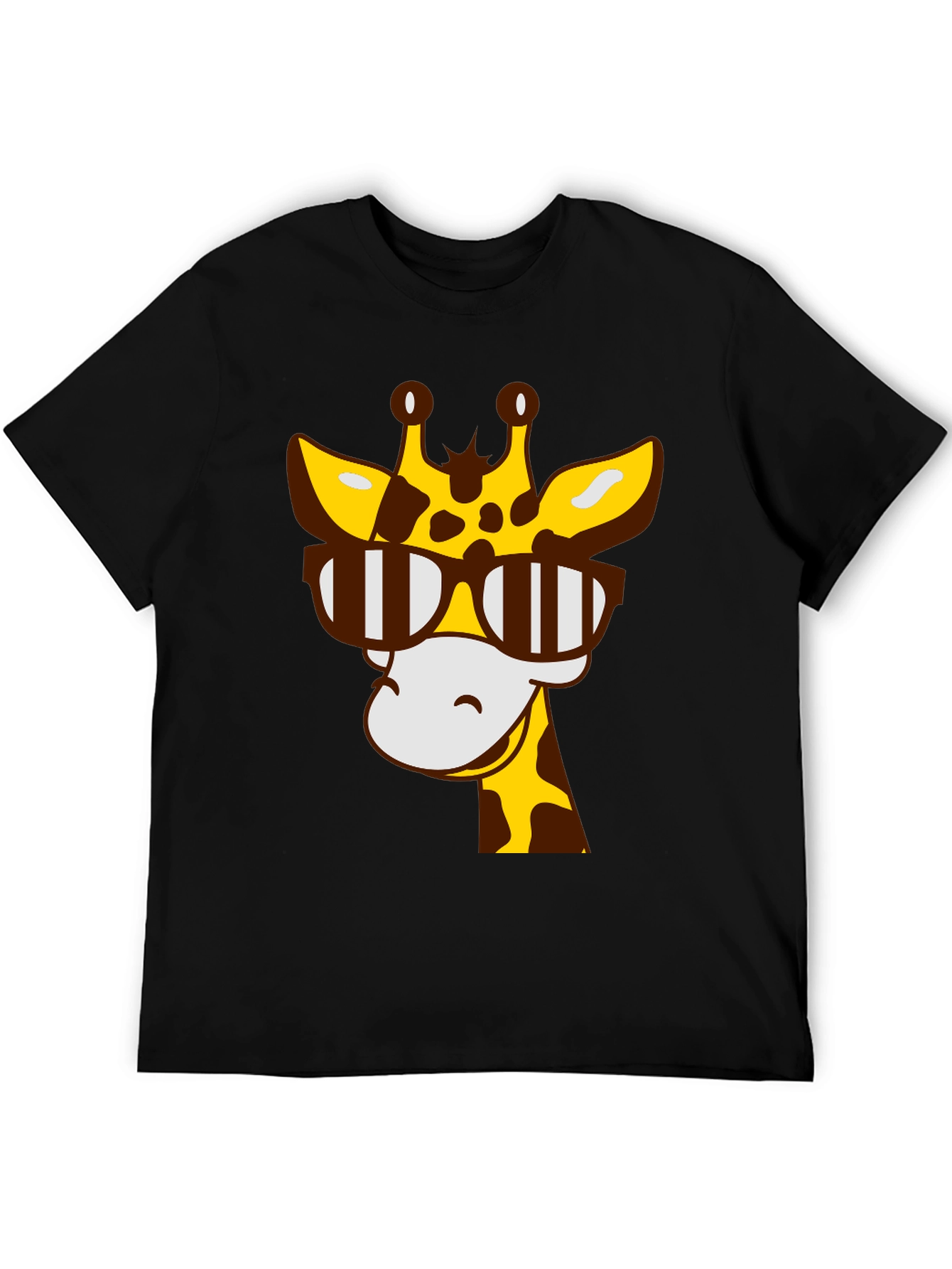 Cool Giraffe Graphic Tee - Black