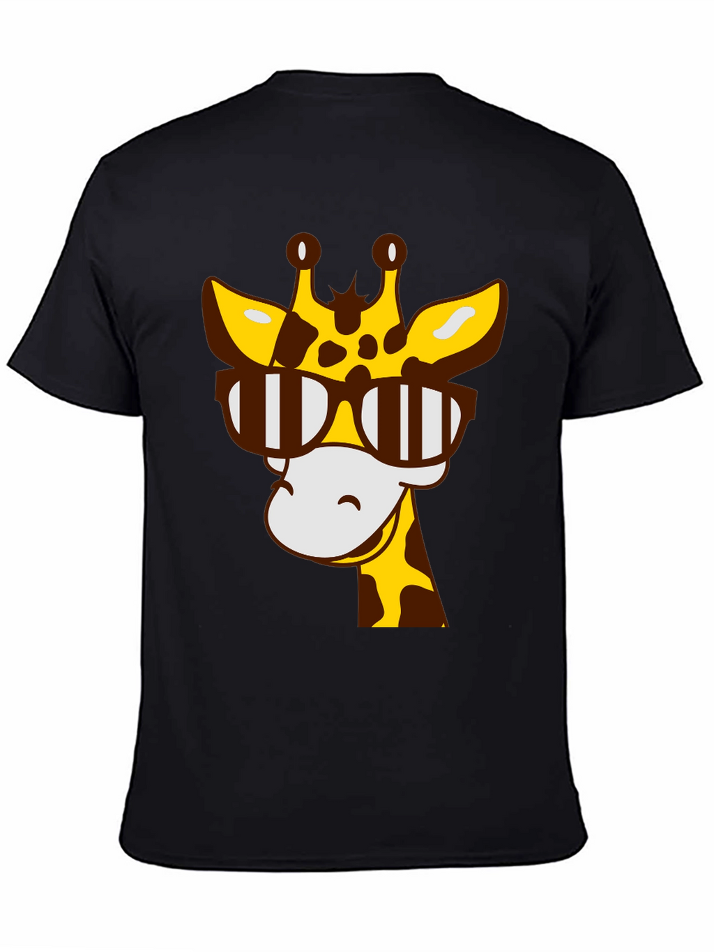 Cool Giraffe Graphic Tee - Black