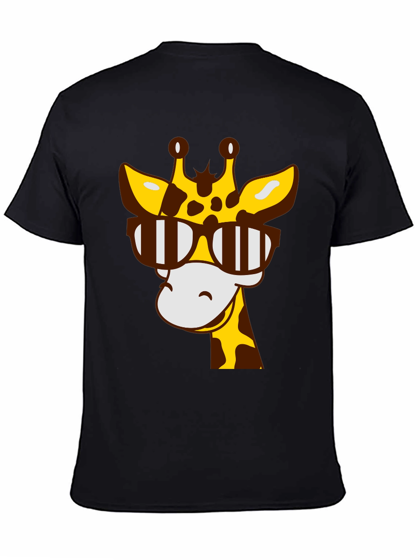 Cool Giraffe Graphic Tee - Black