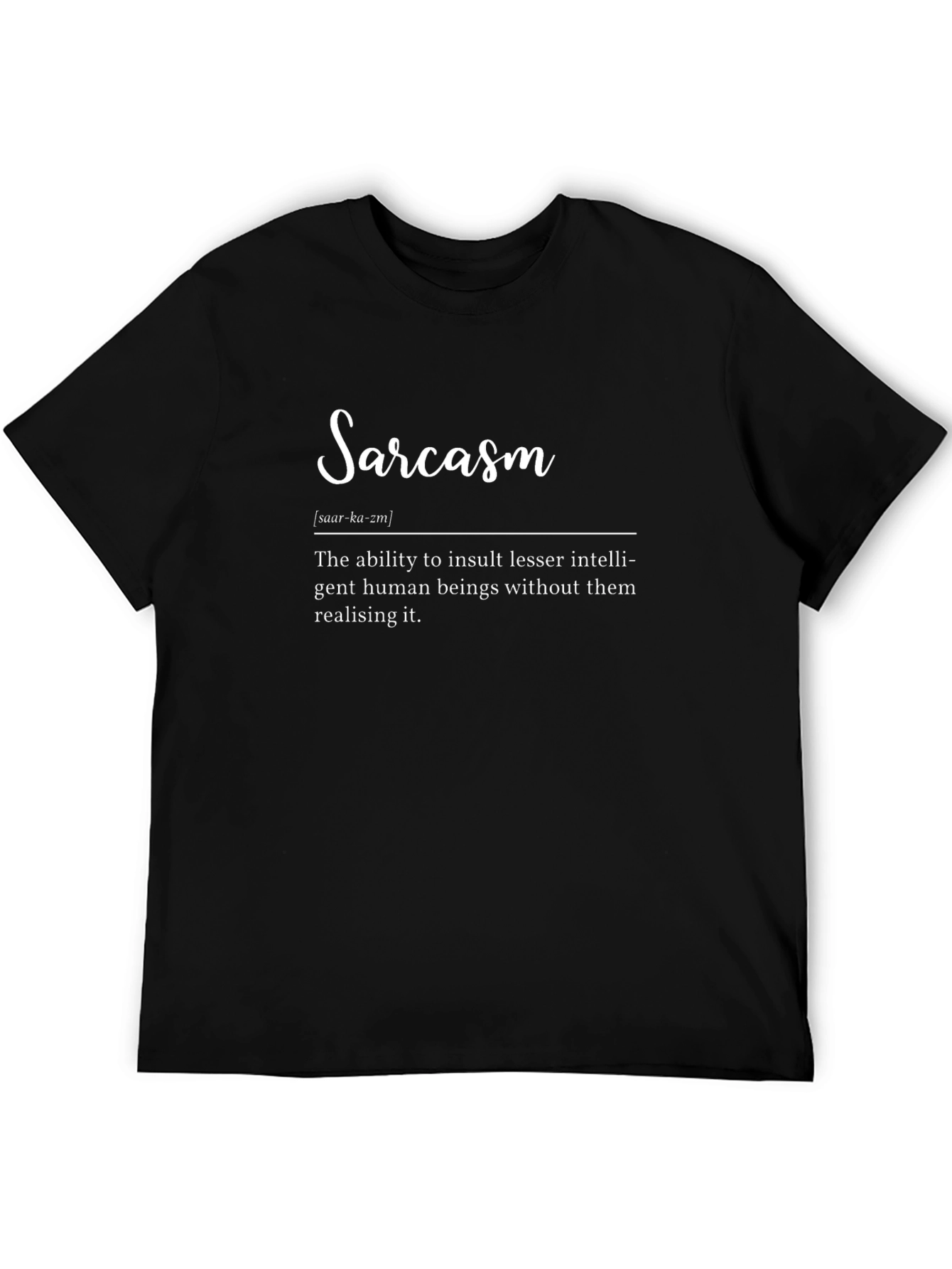 Sarcasm Definition Graphic Tee - Black