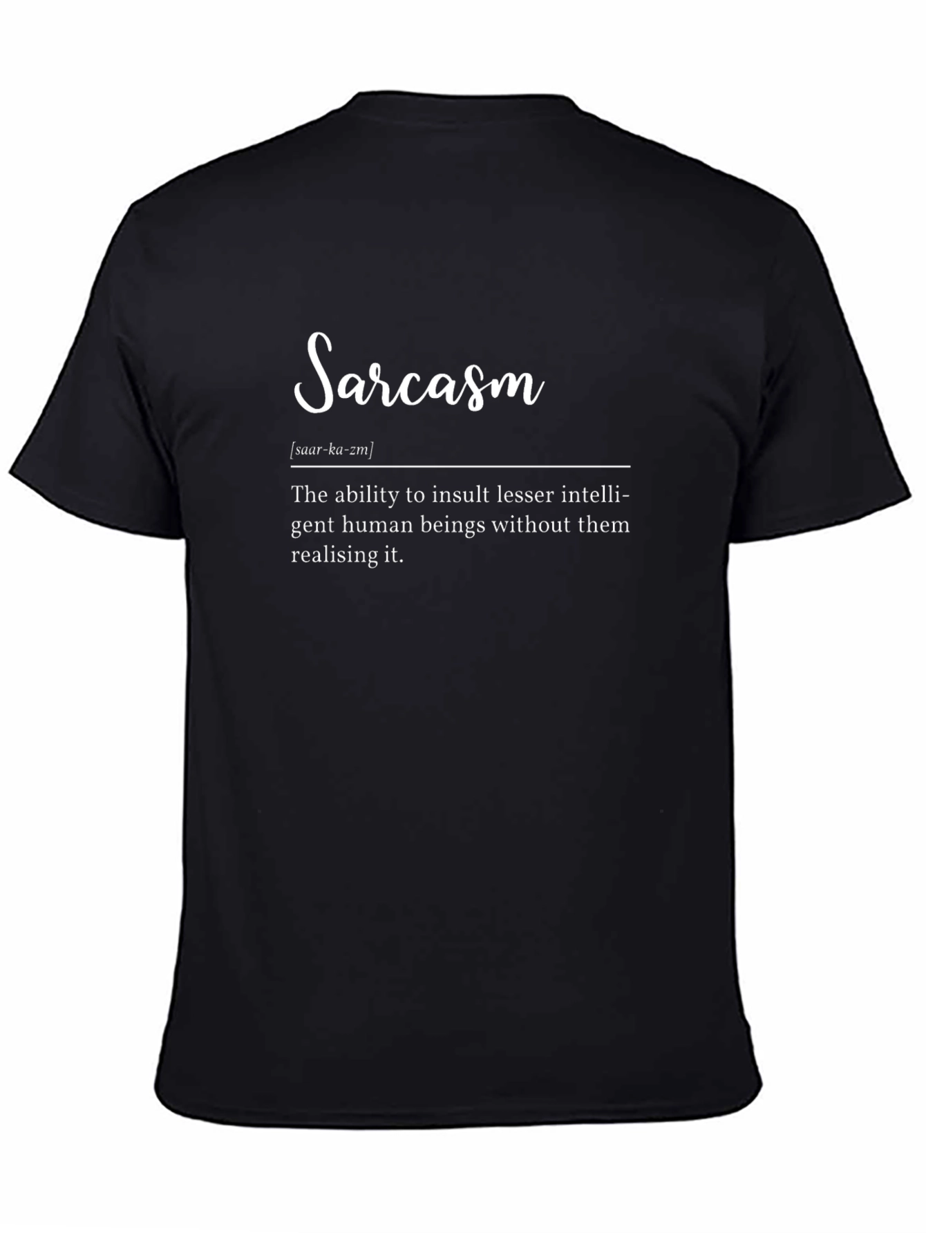 Sarcasm Definition Graphic Tee - Black