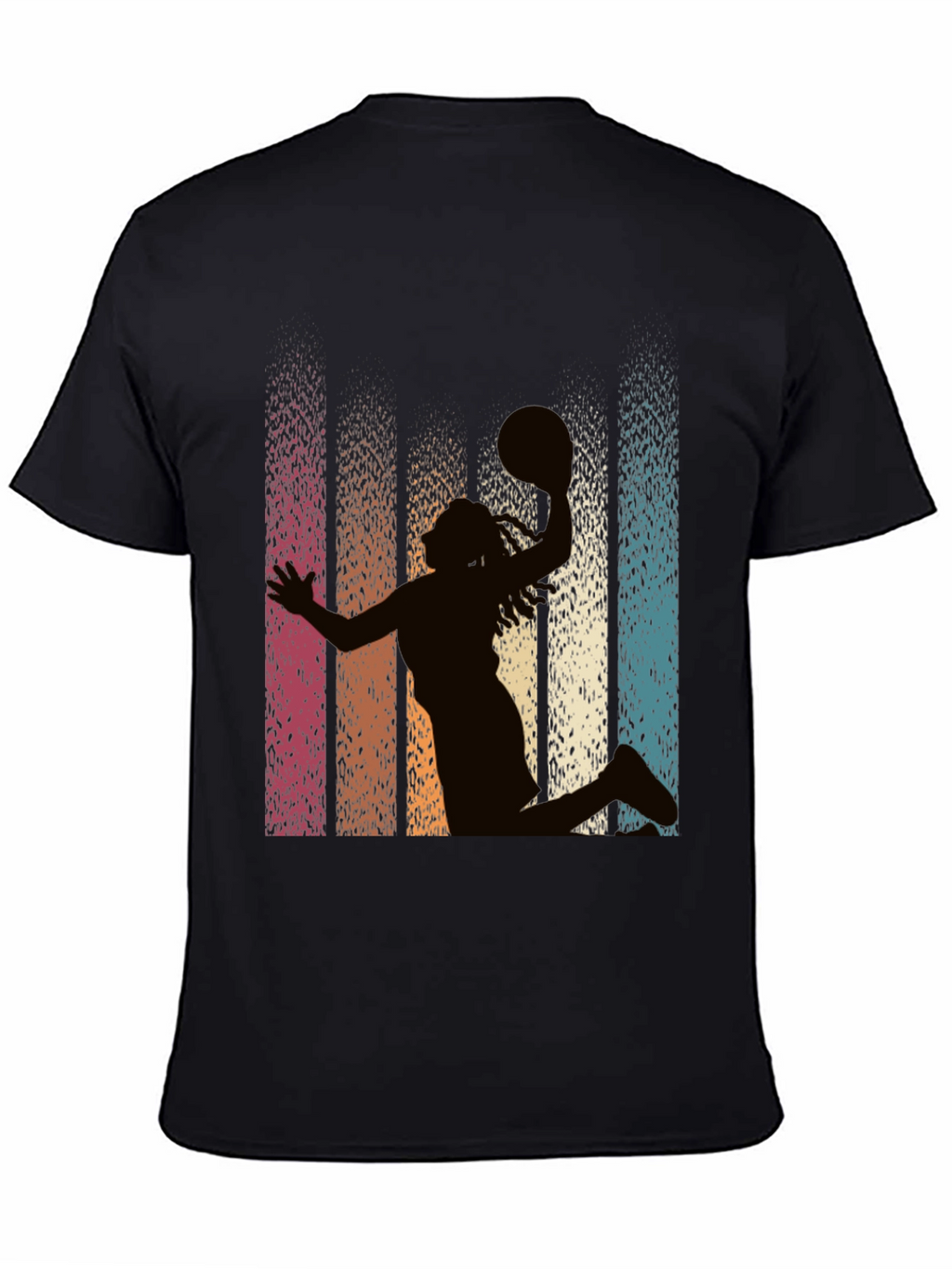 Retro Basketball Silhouette Graphic Tee