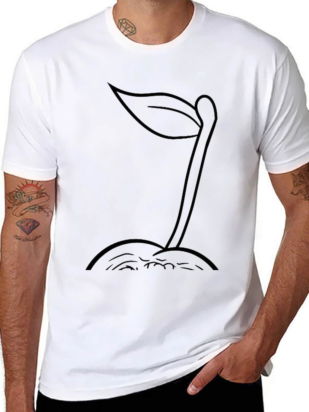 Sprout Graphic Tee - Black Unisex Shirt