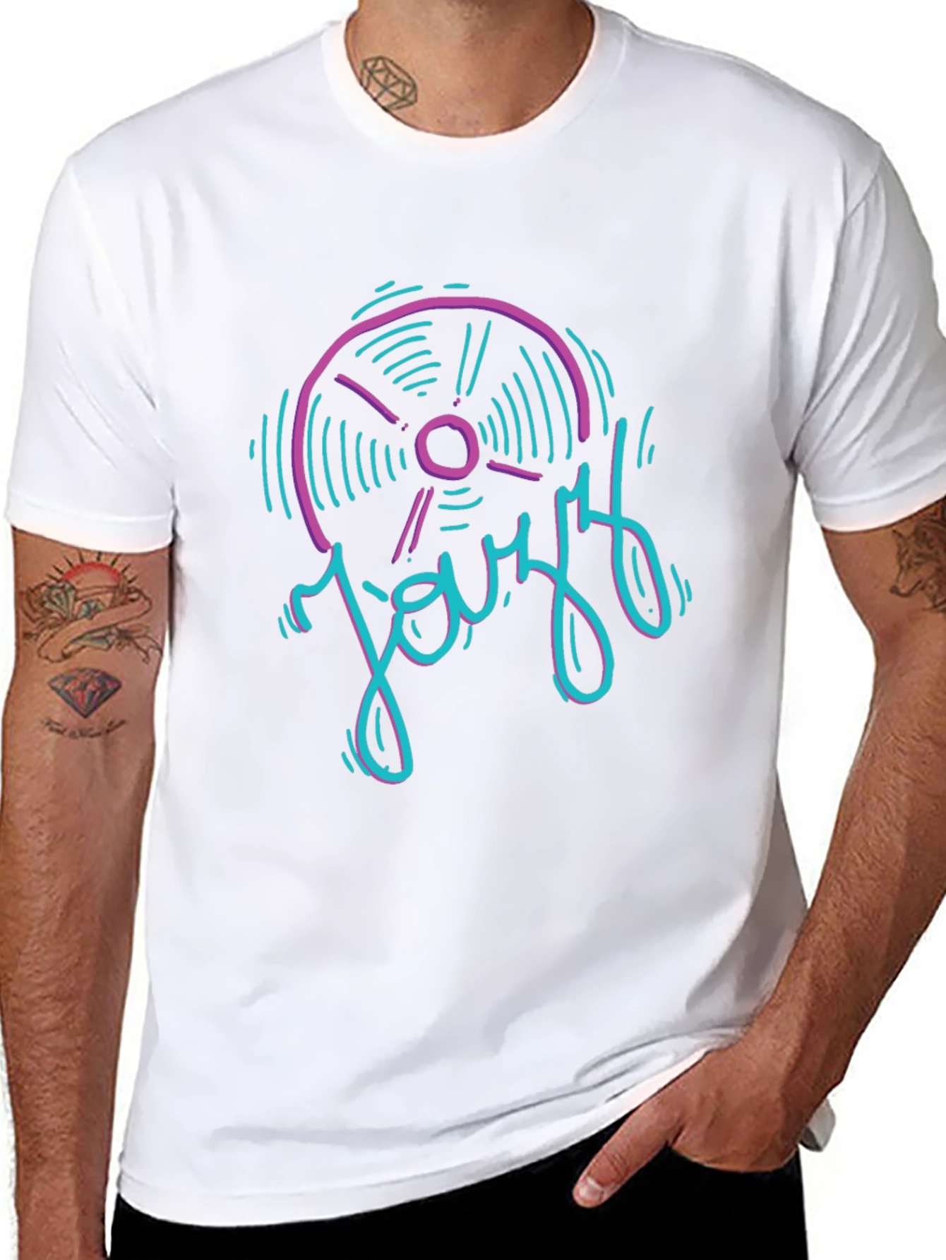Jazz Vinyl Graphic Tee - Stylish Music Lover T-Shirt