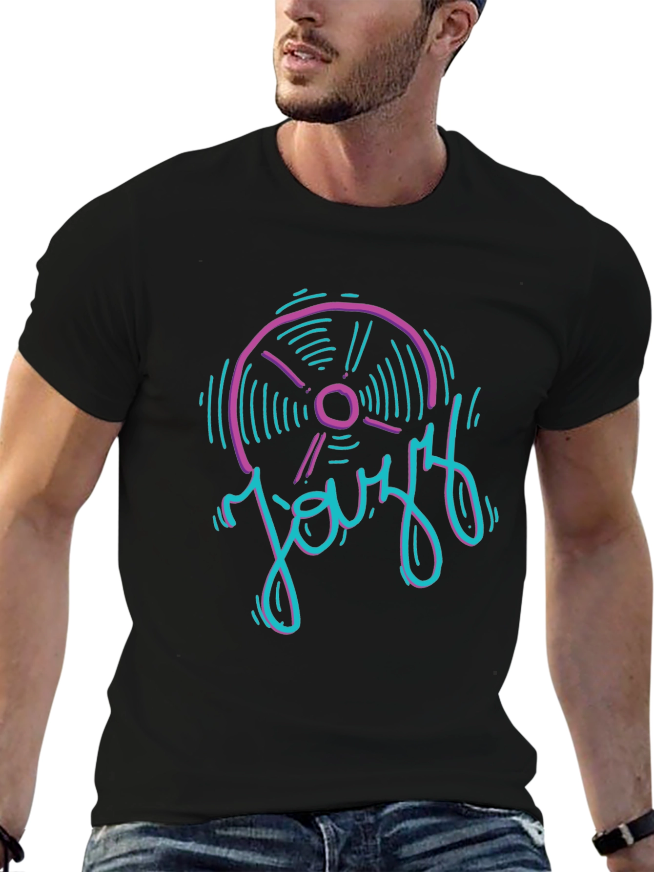 Jazz Vinyl Graphic Tee - Stylish Music Lover T-Shirt