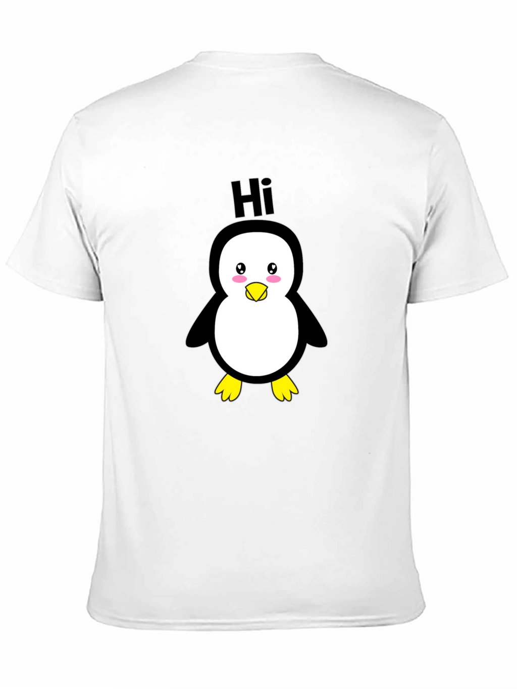 Cute Penguin Graphic Black T-Shirt