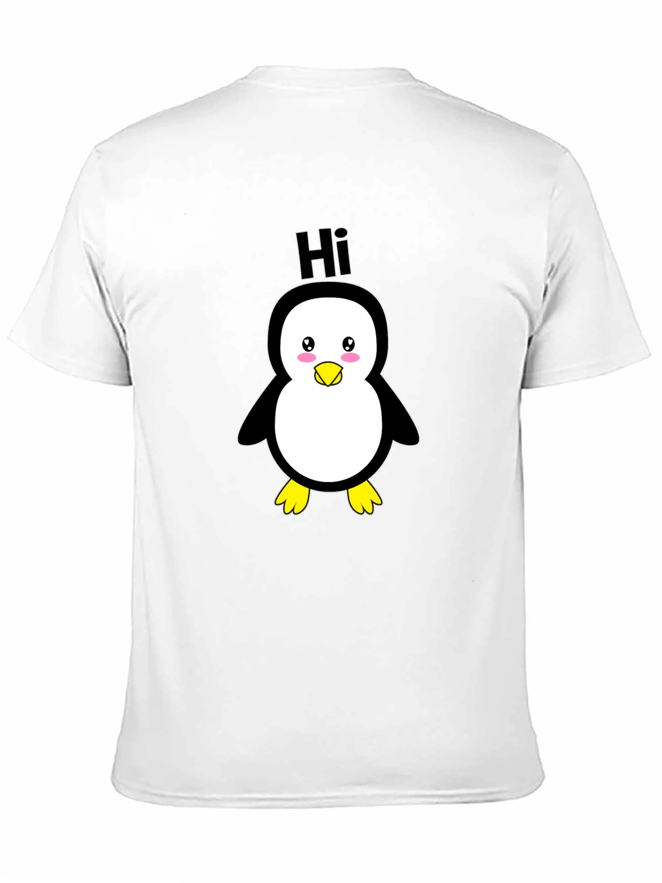 Cute Penguin Graphic Black T-Shirt