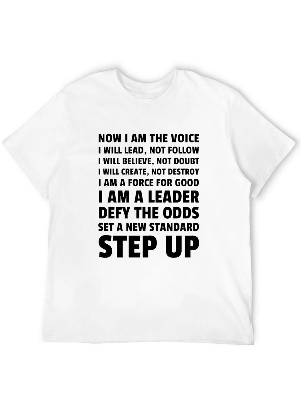 Motivational Mens T-Shirt - Lead Believe Create