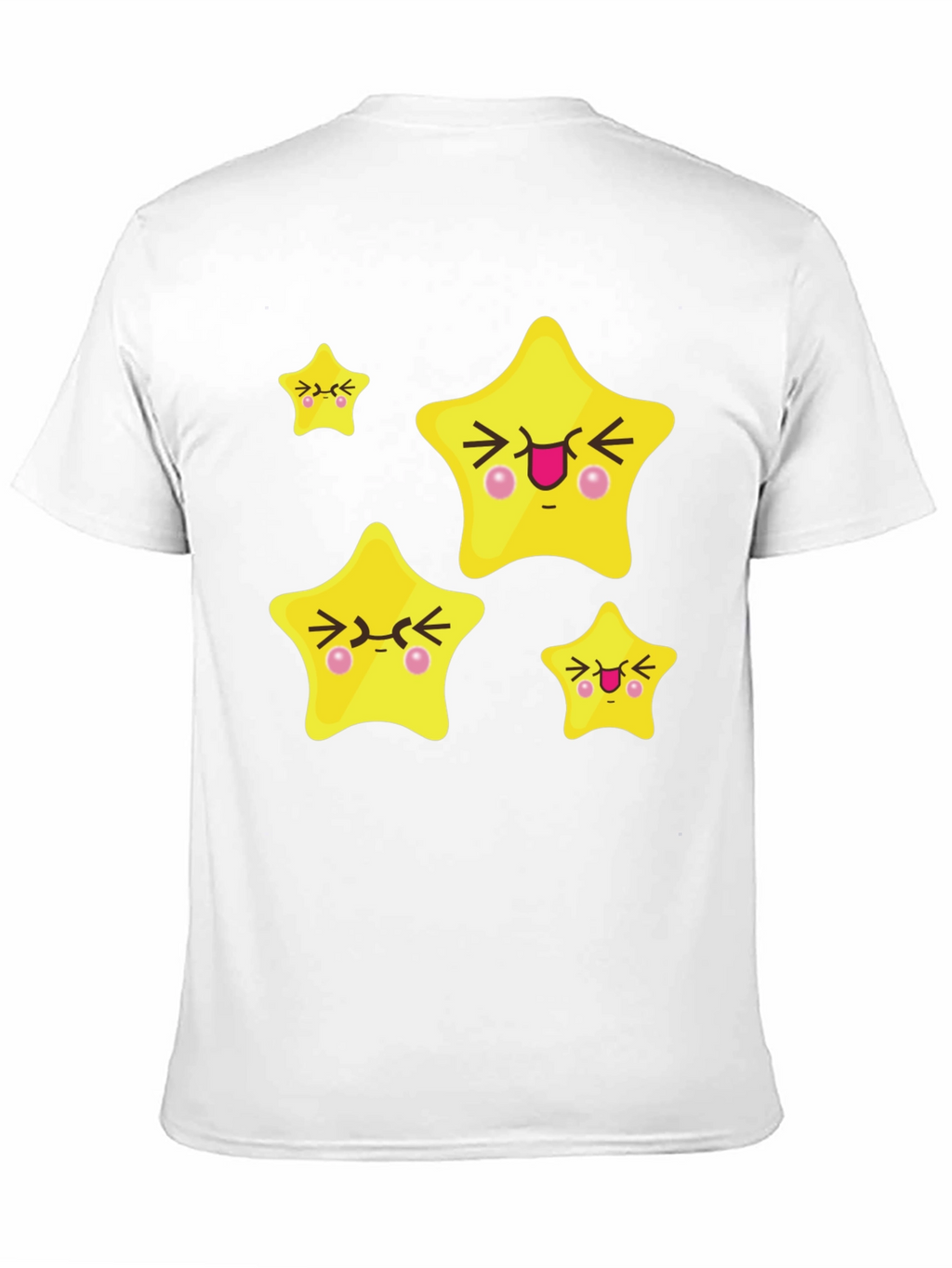 Cute Cartoon Star Graphic Black T-Shirt