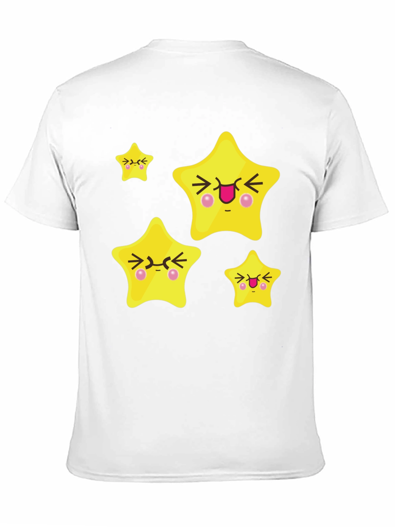 Cute Cartoon Star Graphic Black T-Shirt