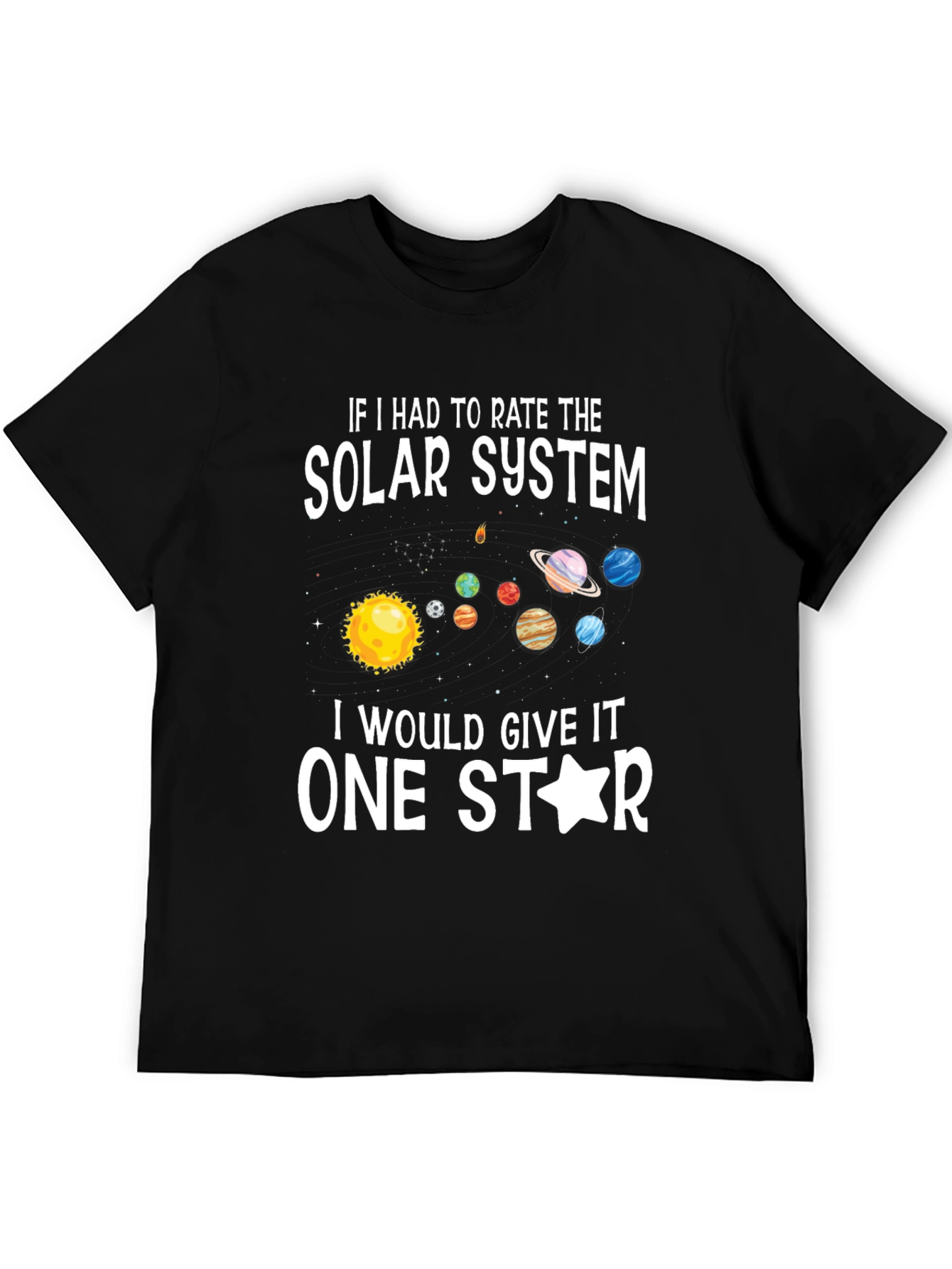 One Star Solar System Graphic T-Shirt