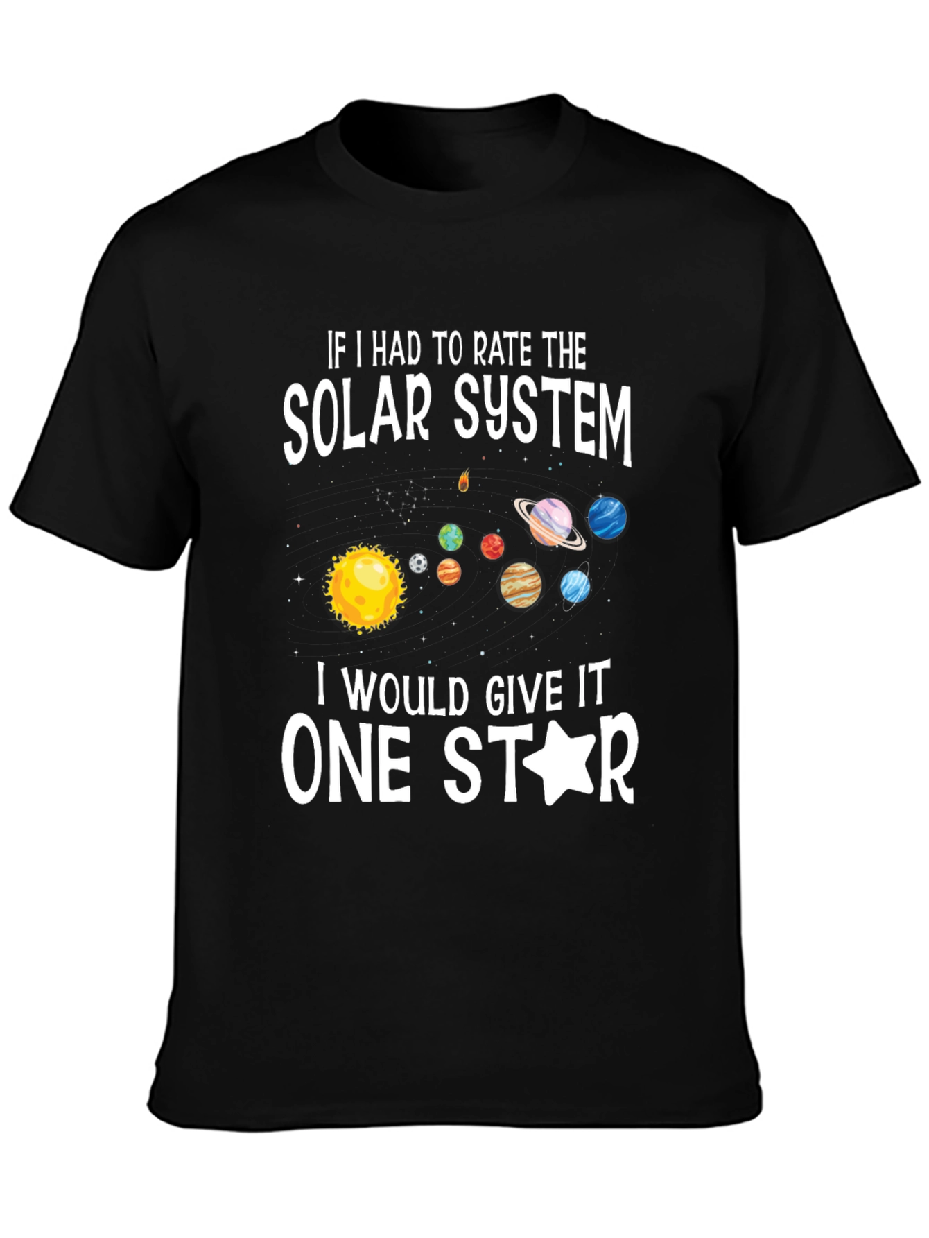 One Star Solar System Graphic T-Shirt