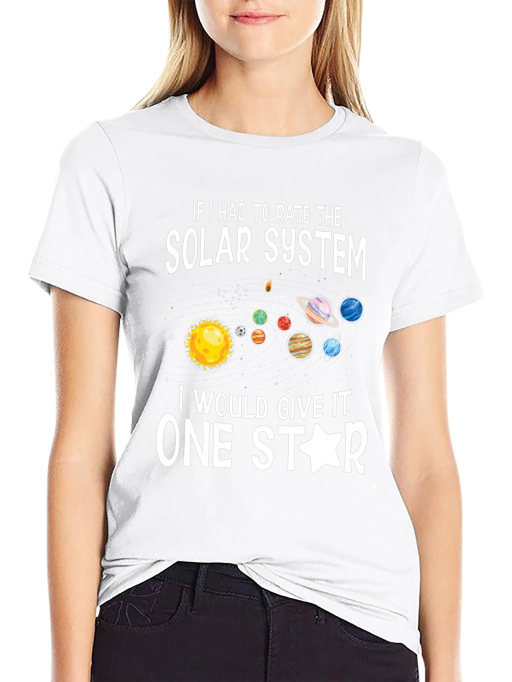 One Star Solar System Graphic T-Shirt