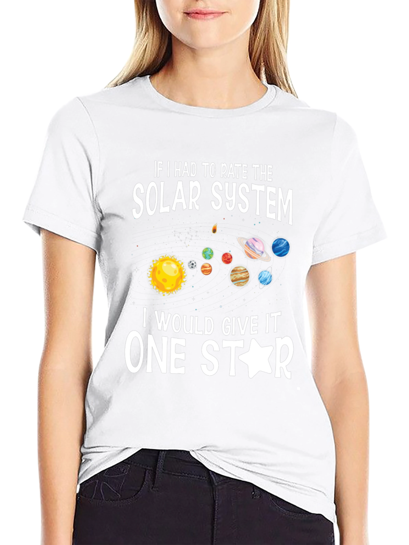 One Star Solar System Graphic T-Shirt