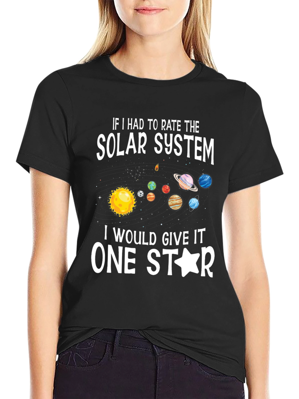 One Star Solar System Graphic T-Shirt