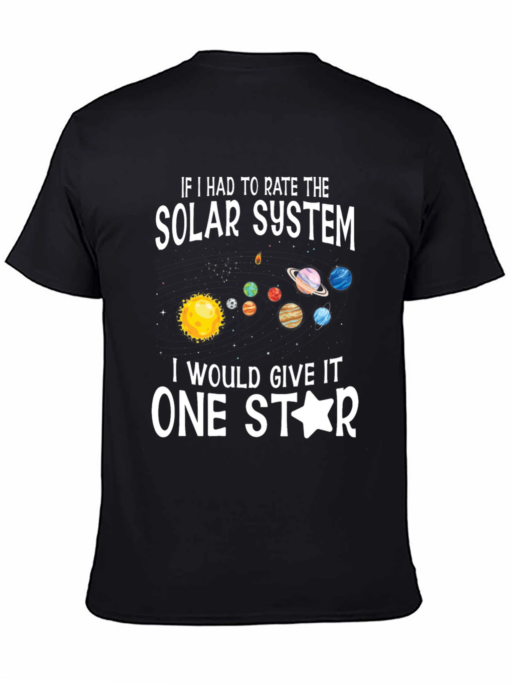 One Star Solar System Graphic T-Shirt