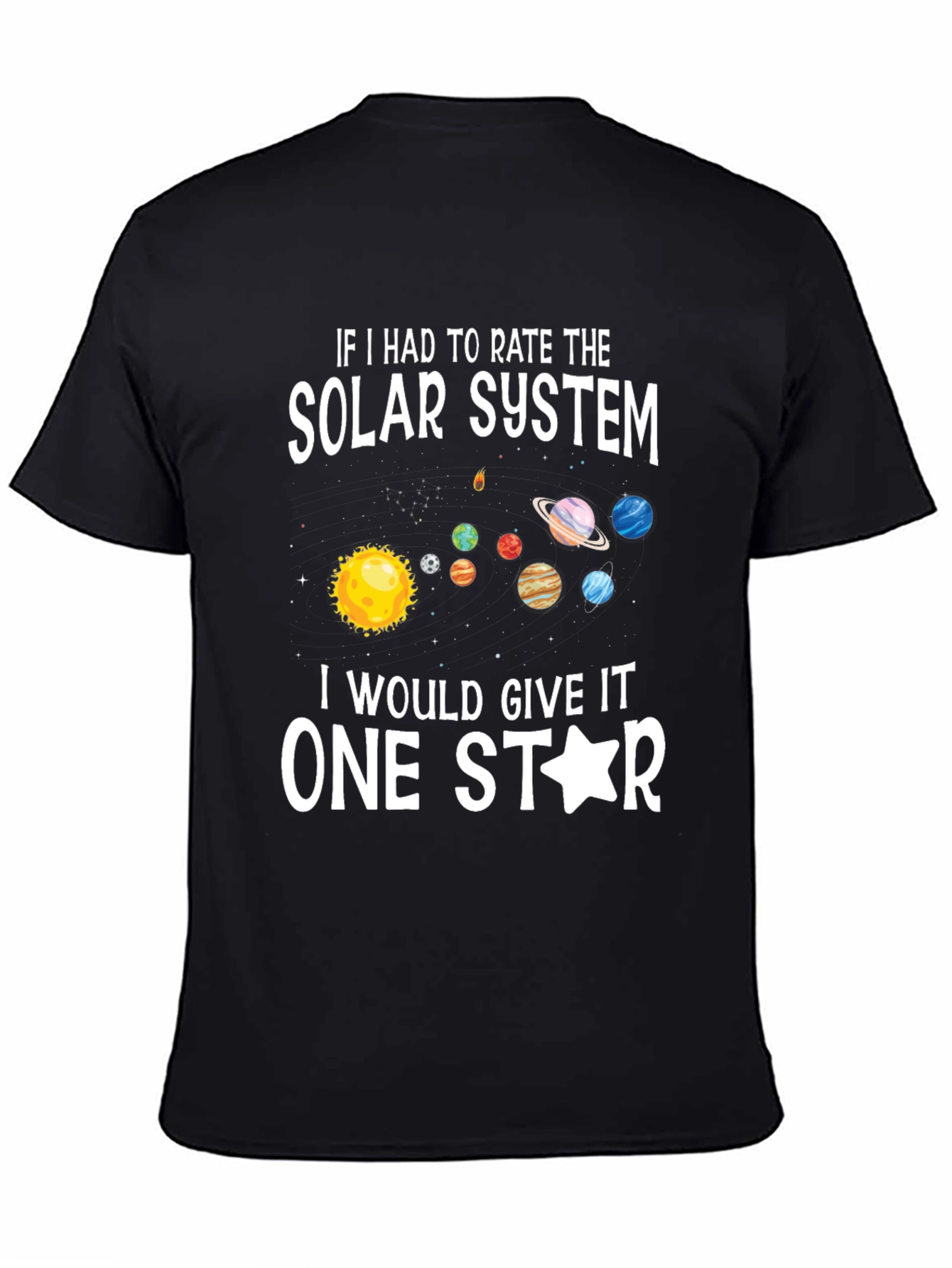 One Star Solar System Graphic T-Shirt