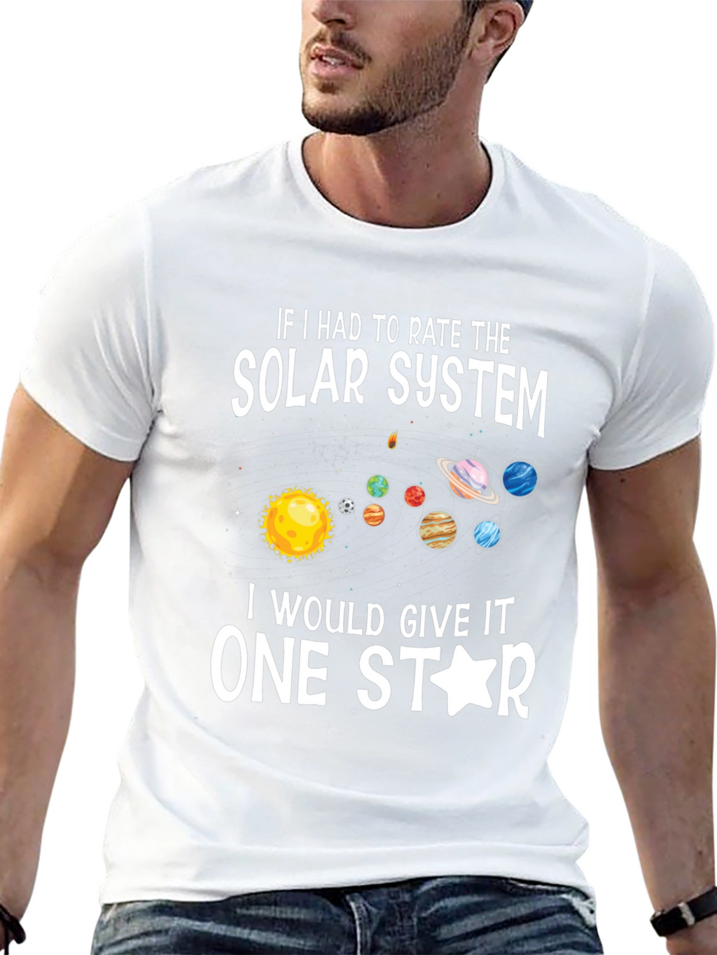 One Star Solar System Graphic T-Shirt