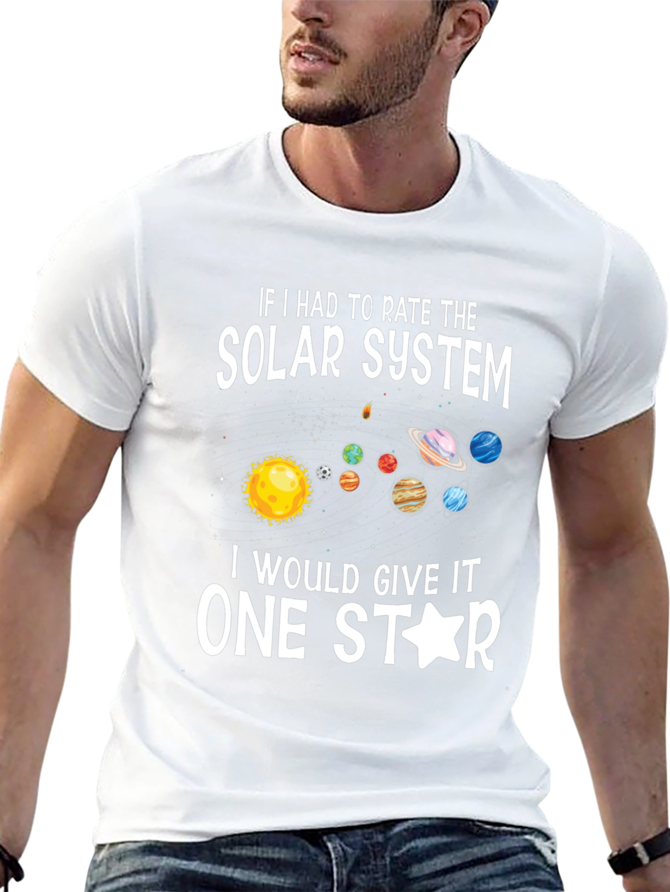 One Star Solar System Graphic T-Shirt