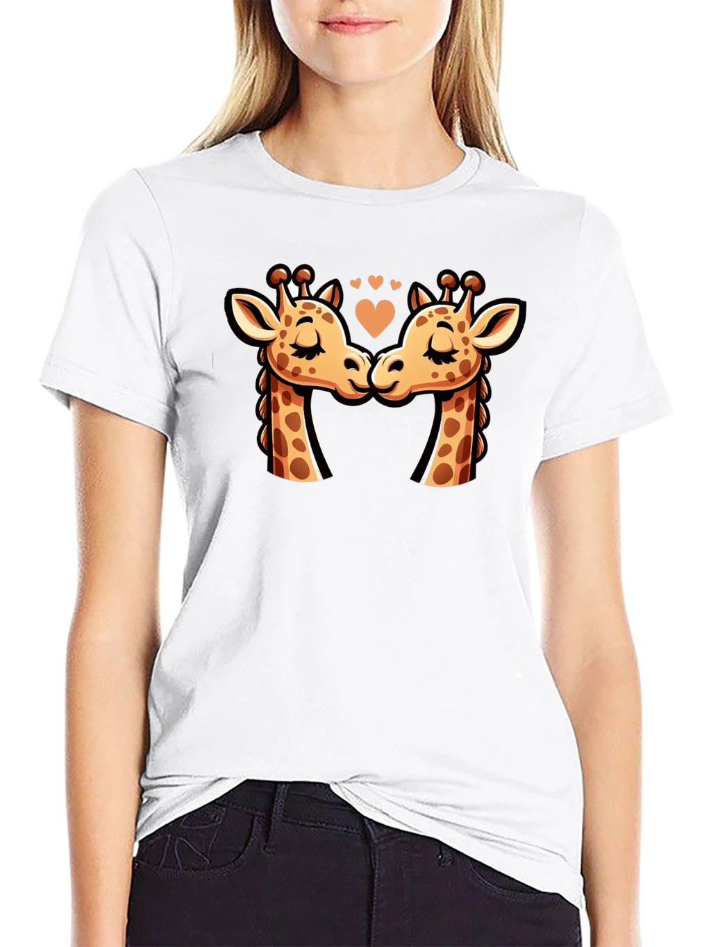Giraffe Love T-Shirt - Cute Animal Tee