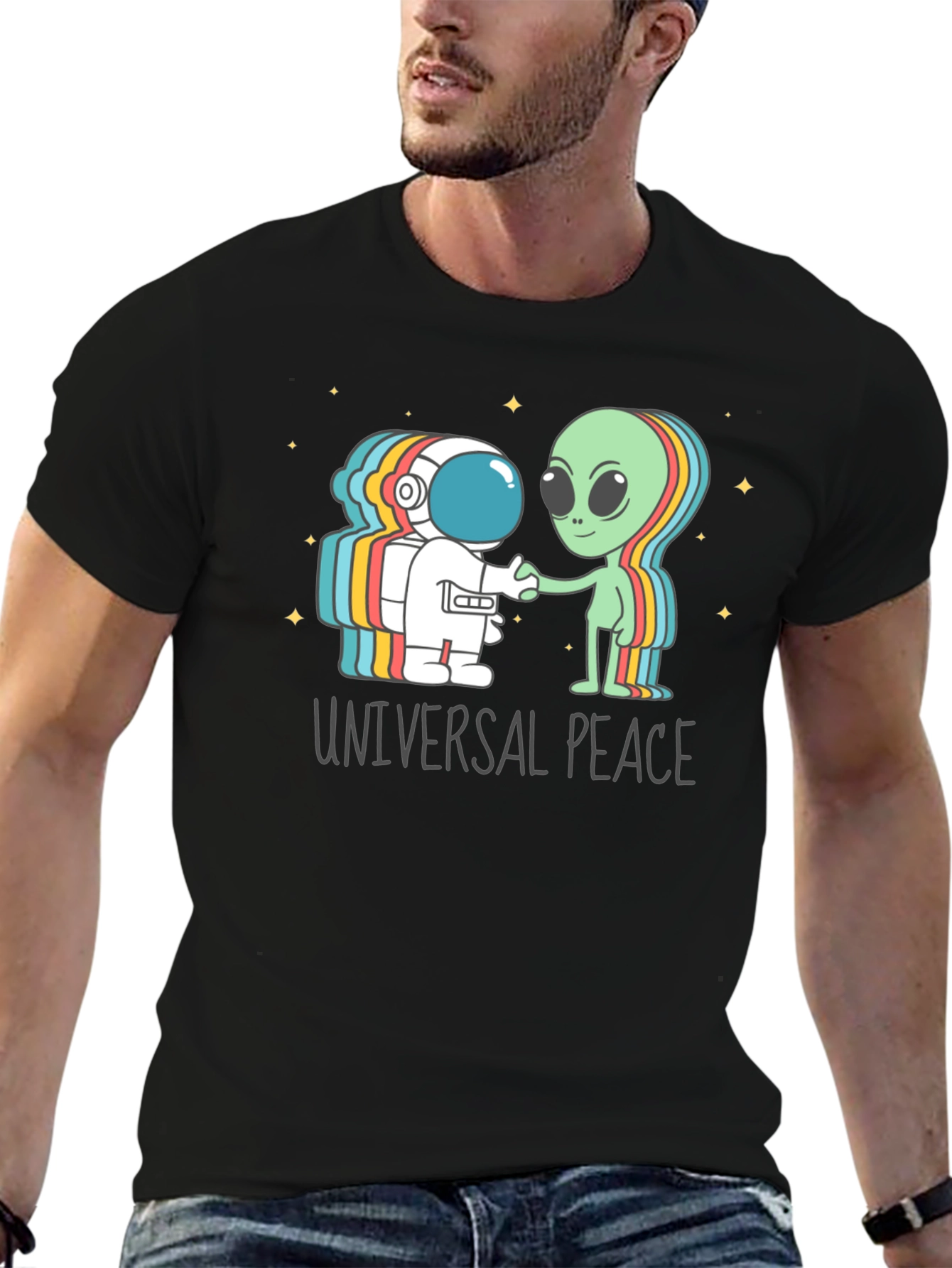Universal Peace Astronaut Alien T-Shirt