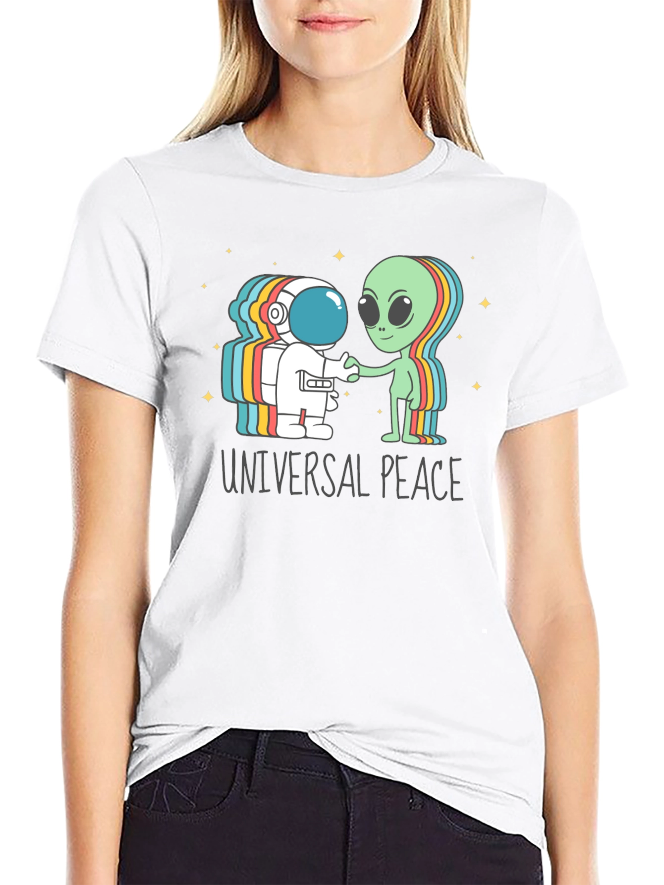 Universal Peace Astronaut Alien T-Shirt