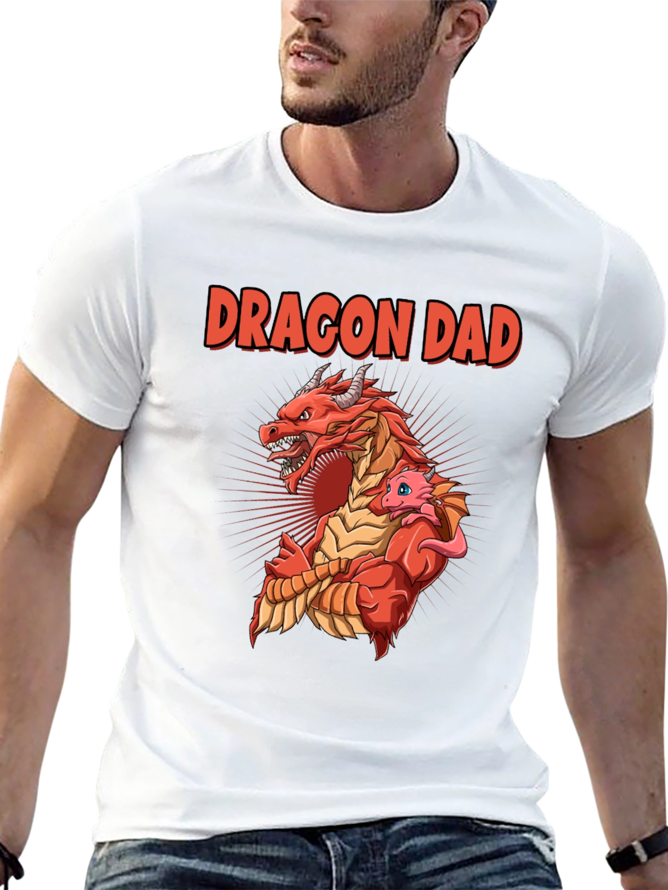 Dragon Dad T-Shirt: Fathers Day Graphic Tee