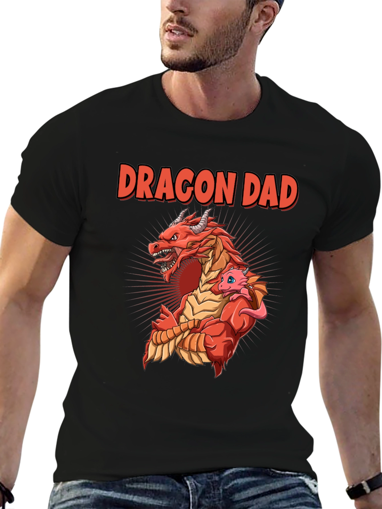 Dragon Dad T-Shirt: Fathers Day Graphic Tee
