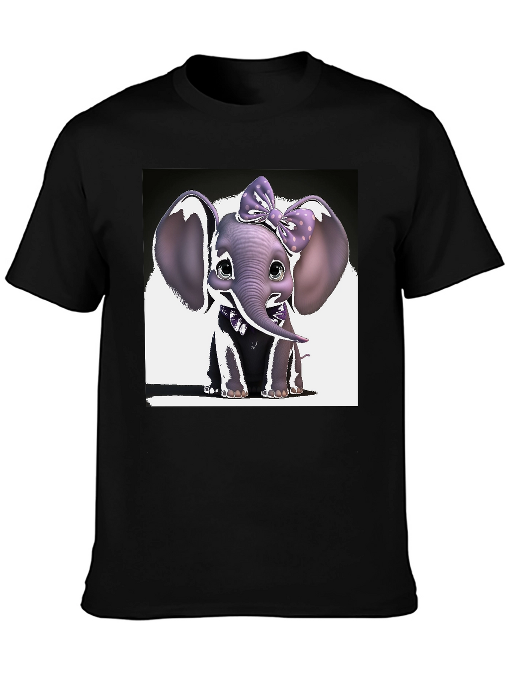 Cute Elephant Bow T-Shirt