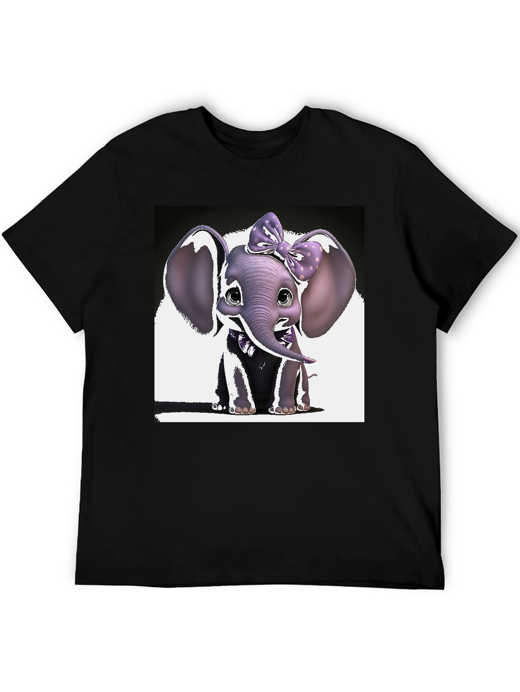 Cute Elephant Bow T-Shirt