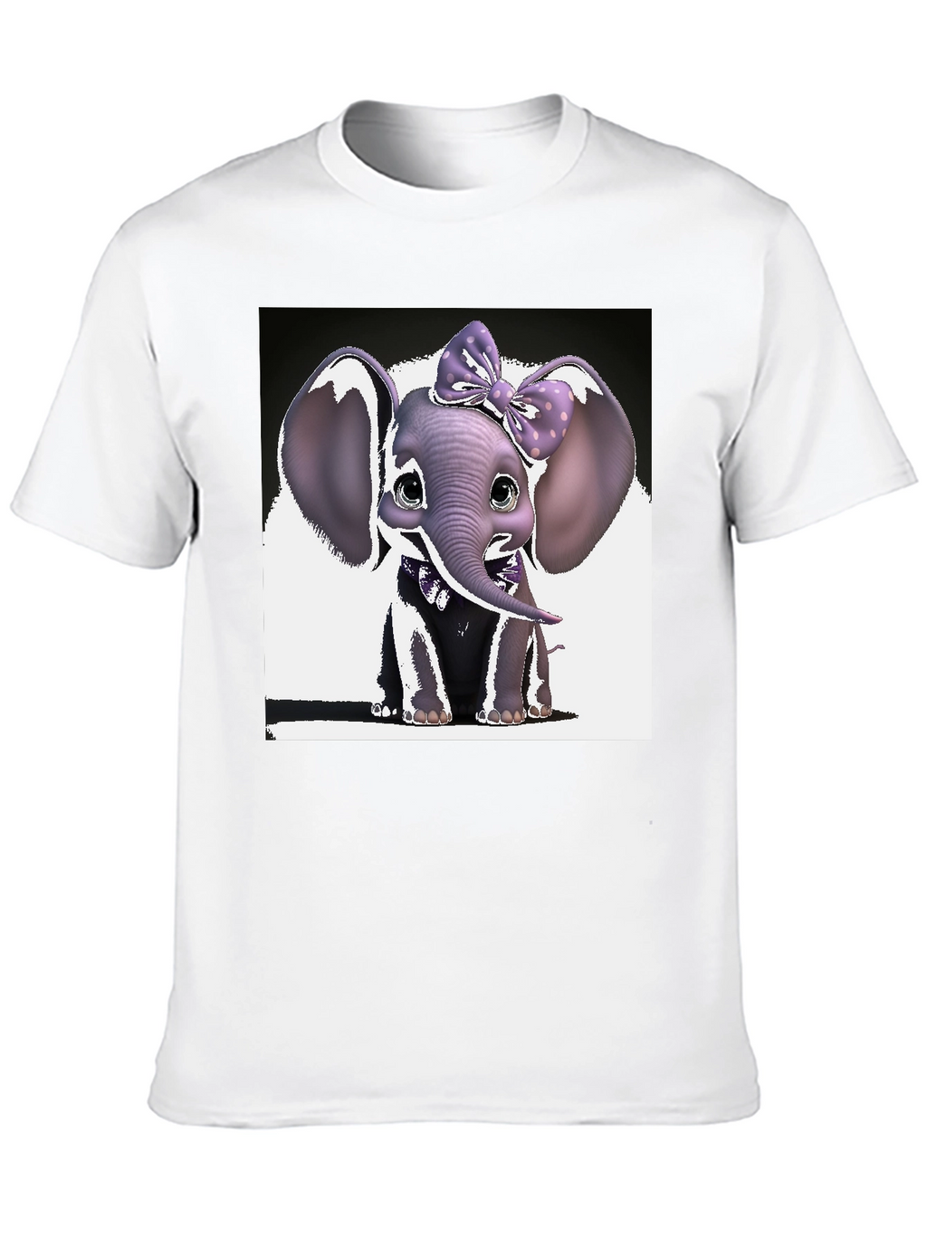 Cute Elephant Bow T-Shirt